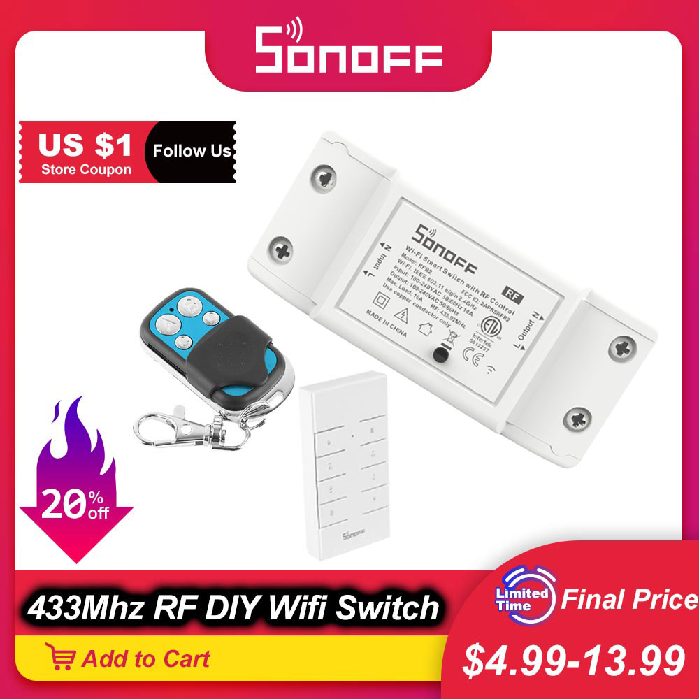 Sonoff-iteadインテリジェントスイッチ,wifi  - Sonoff Basic Switch のレビューと価格