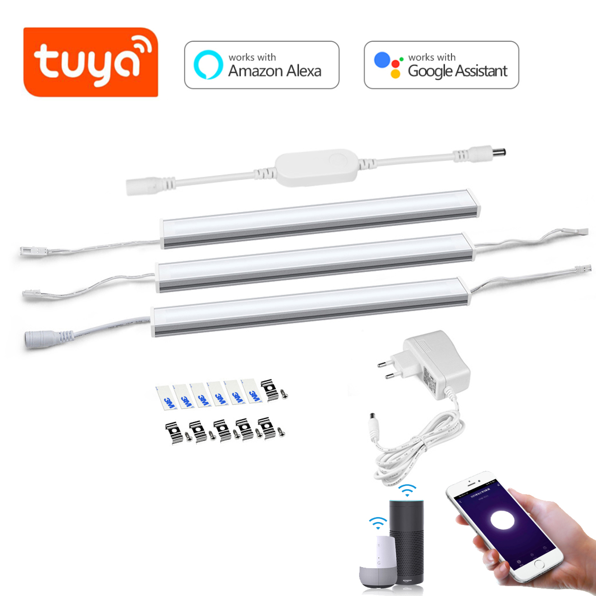スマートTuya WifiアルミバーLED照明キット、キャビ - Smart Home Automation Diy のレビューと価格