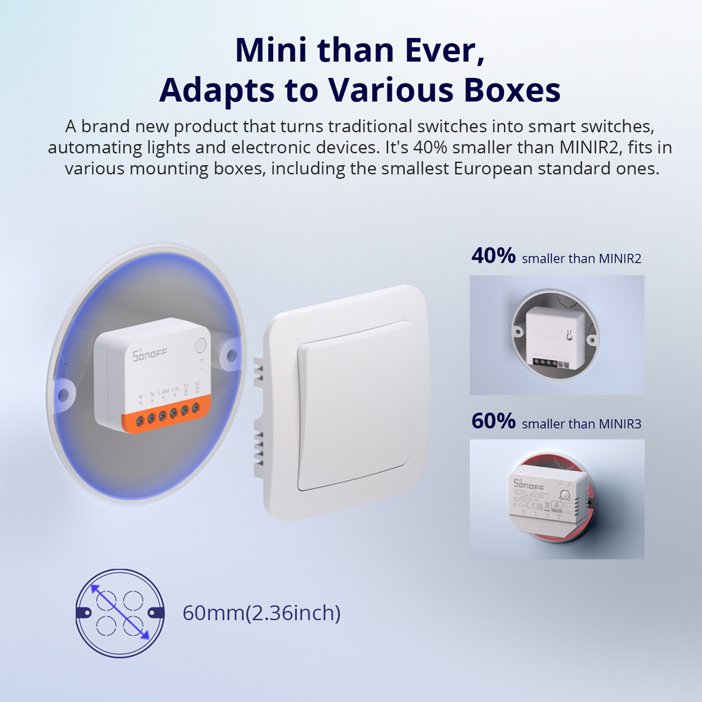 SONOFF MINIR4 エクストリーム WiFi スマー - Sonoff Basic Switch のレビューと価格