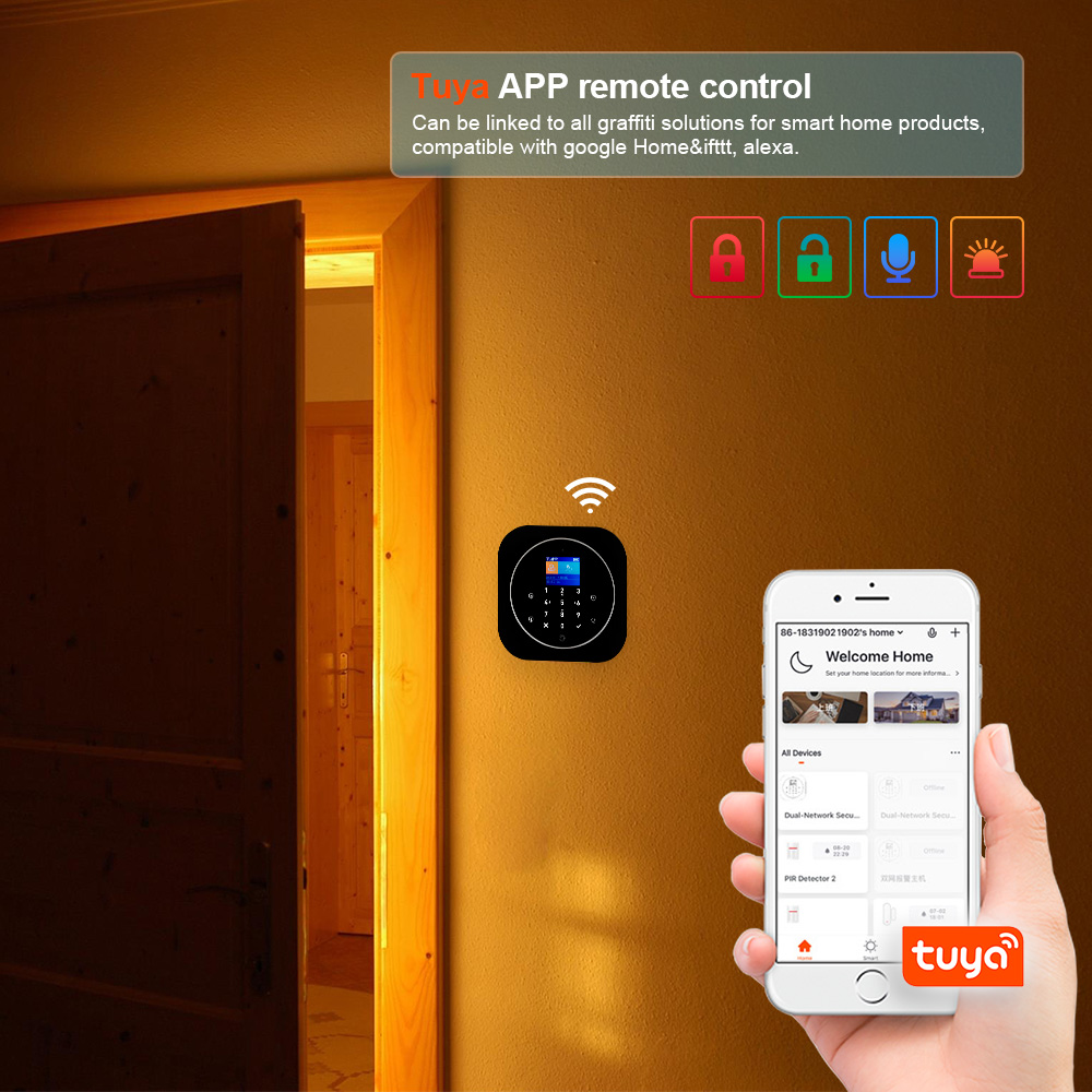 KERUI G12 ワイヤレス Tuya ホーム警報システム - Smart Home Automation Diy のレビューと価格